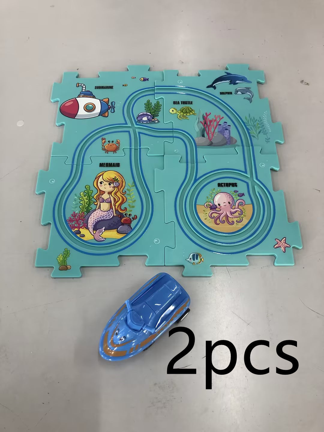 TurboTrack Puzzle™| Children Electric Railroad Puzzle (Car Included!)