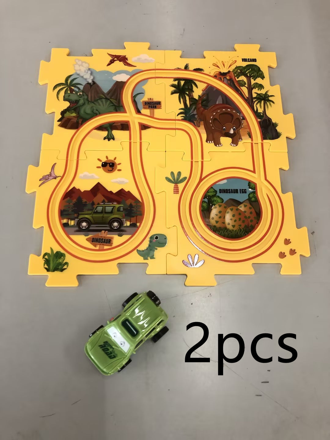 TurboTrack Puzzle™| Children Electric Railroad Puzzle (Car Included!)