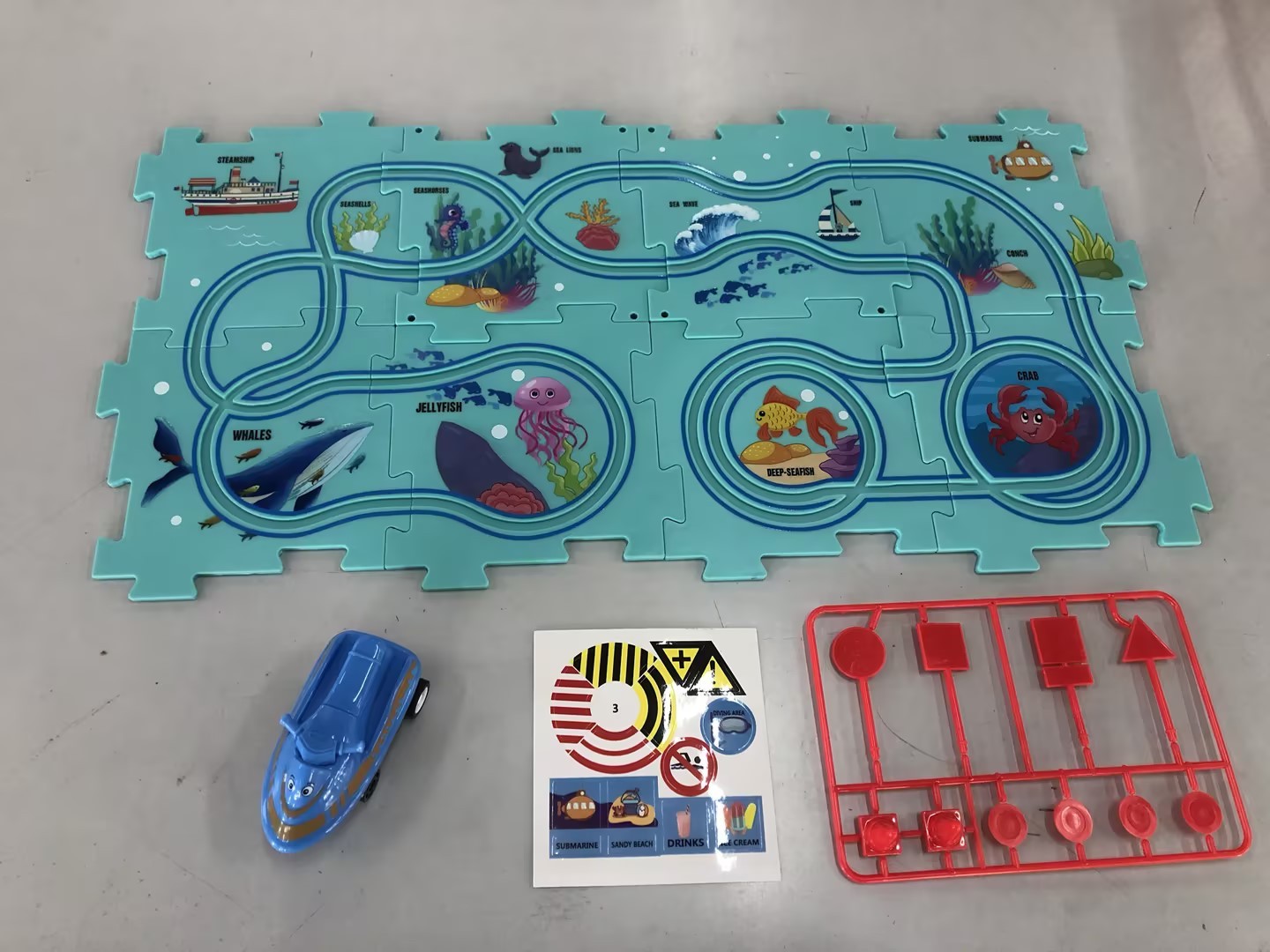 TurboTrack Puzzle™| Children Electric Railroad Puzzle (Car Included!)