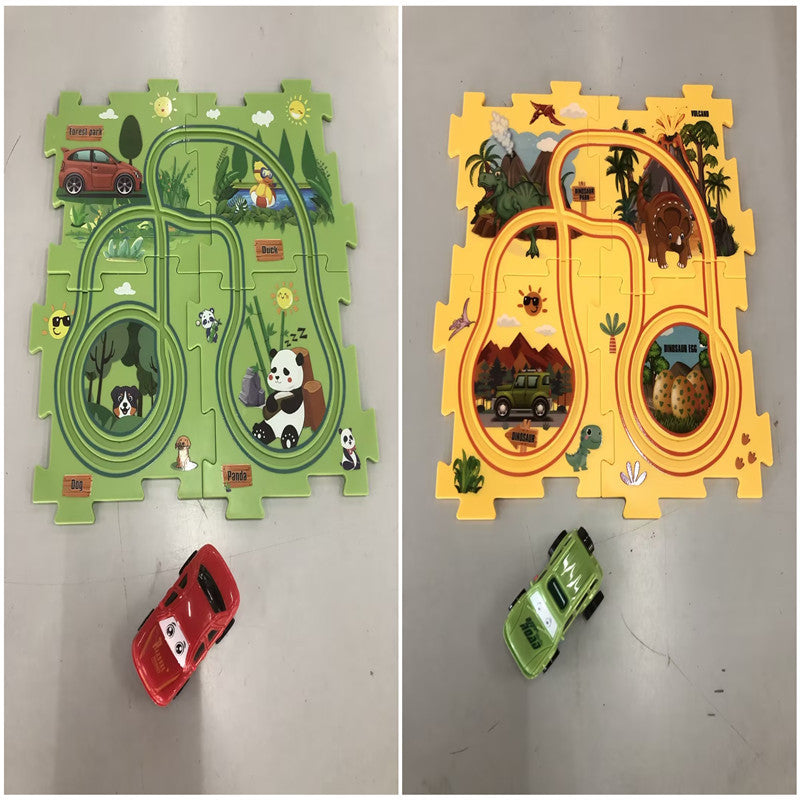 TurboTrack Puzzle™| Children Electric Railroad Puzzle (Car Included!)