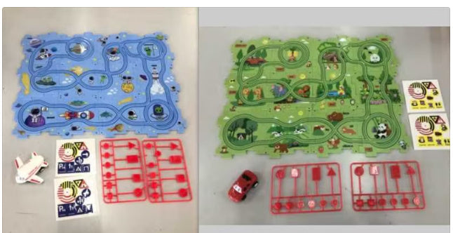 TurboTrack Puzzle™| Children Electric Railroad Puzzle (Car Included!)